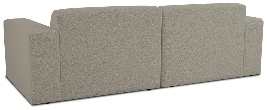 Világosbarna buklé kanapé 228 cm Roxy – Scandic