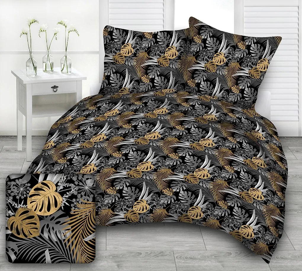 Pamut lepedők Palmarine Gold TiaHome - 1x Párna 90x70cm, 1x Paplan 140x200cm