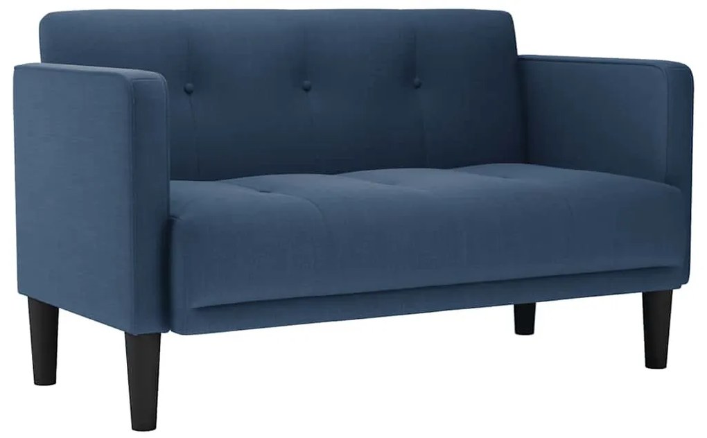 kék szövet loveseat kanapé 111 cm