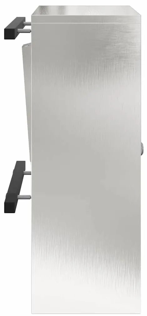 postaláda Fekete 30 x 23 x 55 cm Rozsdamentes acél