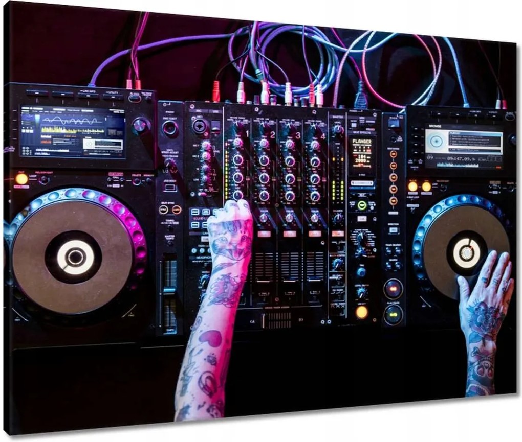 Vászonkép 80x60 Dj zenélő party