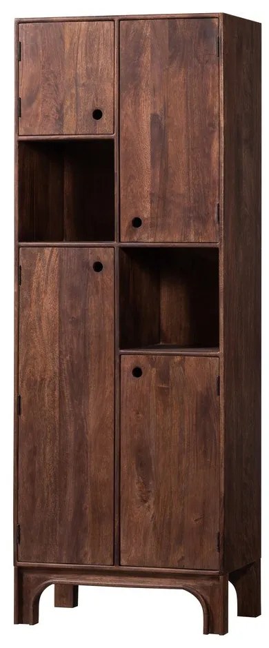 Sötétbarna mangófa szekrény 75x210x45 cm Staes – WOOOD