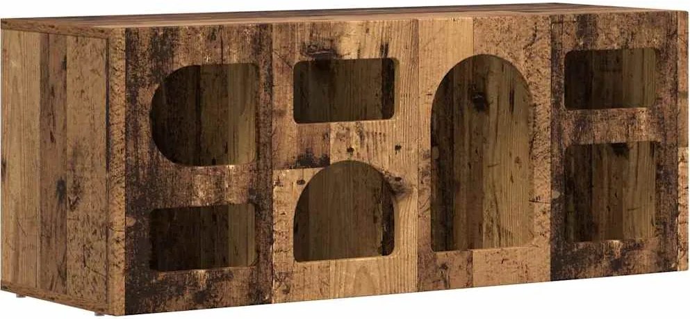 vidaXL TV szekrény Öreg fa 100 x 35 x 40 cm Faanyag