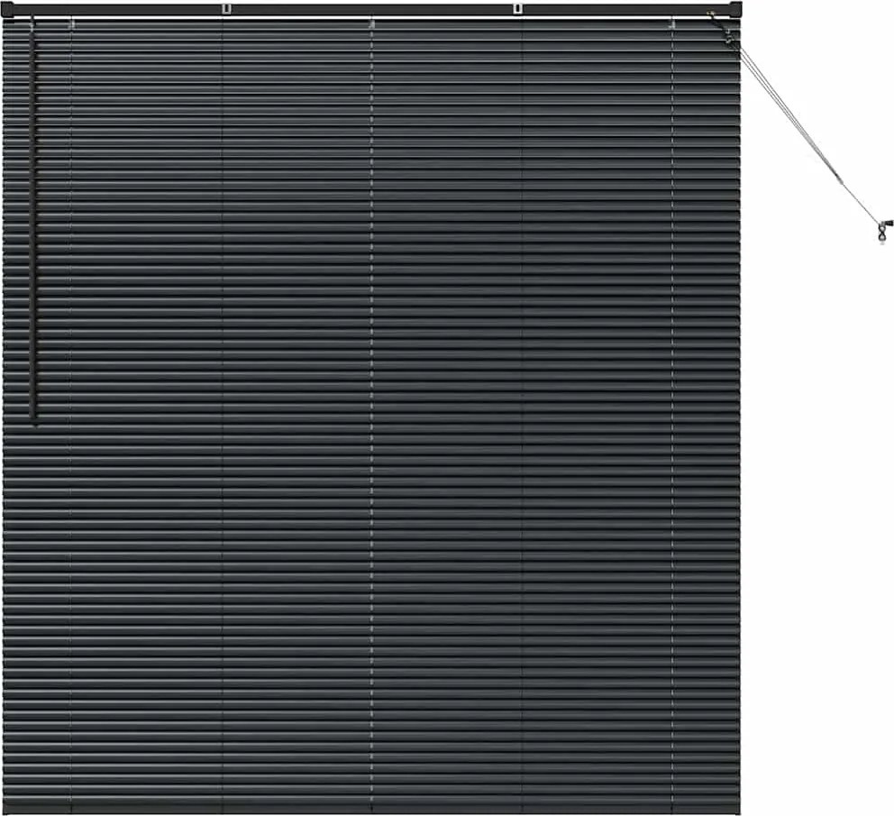 vidaXL Zsalugáter Redőnyök Fekete 175 x 155 cm Alumínium