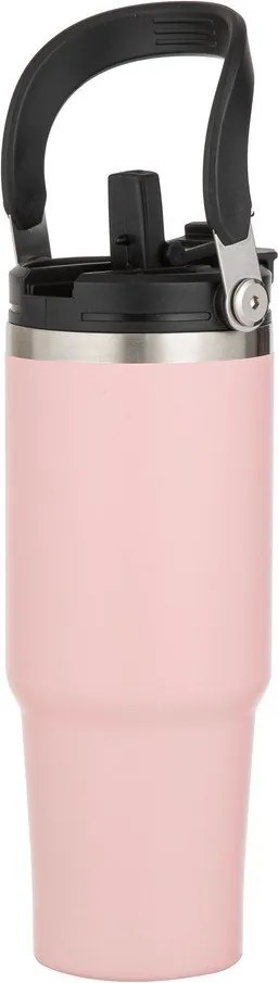 Világos rózsaszín rozsdamentes acél utazó ivópalack 1 l Eco – Ladelle