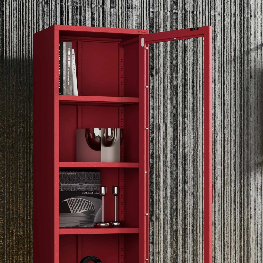 LUIGI vitrin, 500 x 1800 x 350 mm, Modern: piros