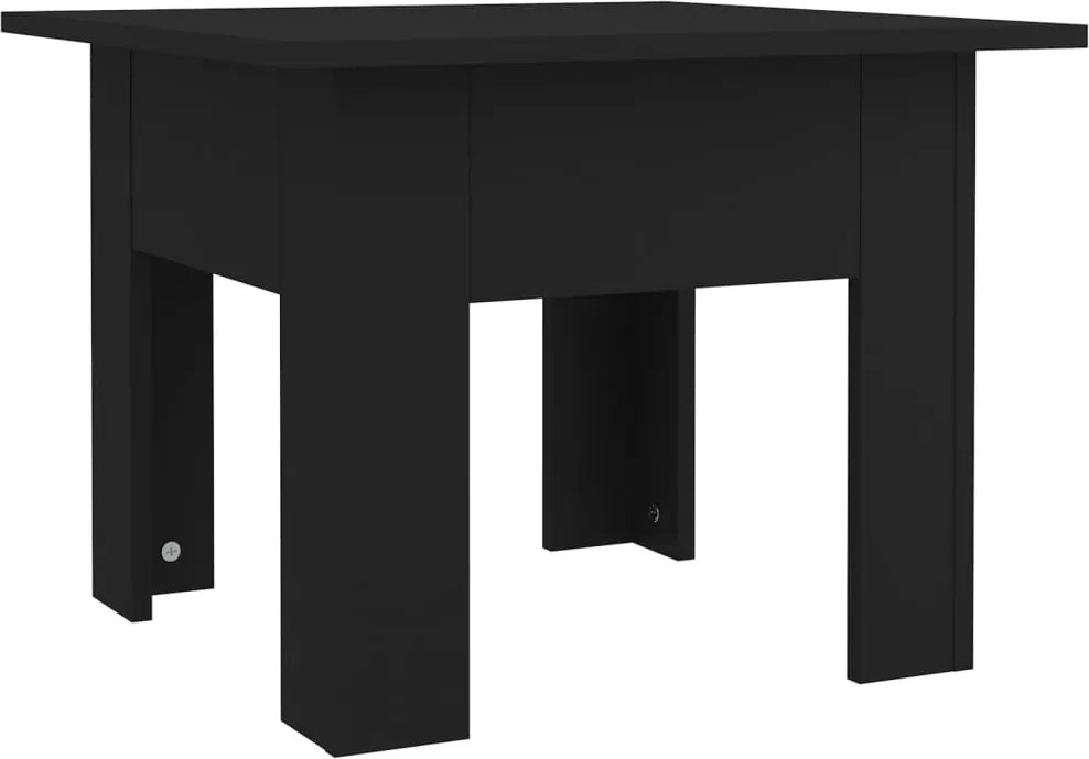 vidaXL fekete szerelt fa dohányzóasztal 55 x 55 x 42 cm