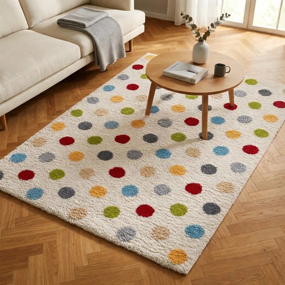 Krémszínű szőnyeg 133x190 cm Norge Dots – Universal