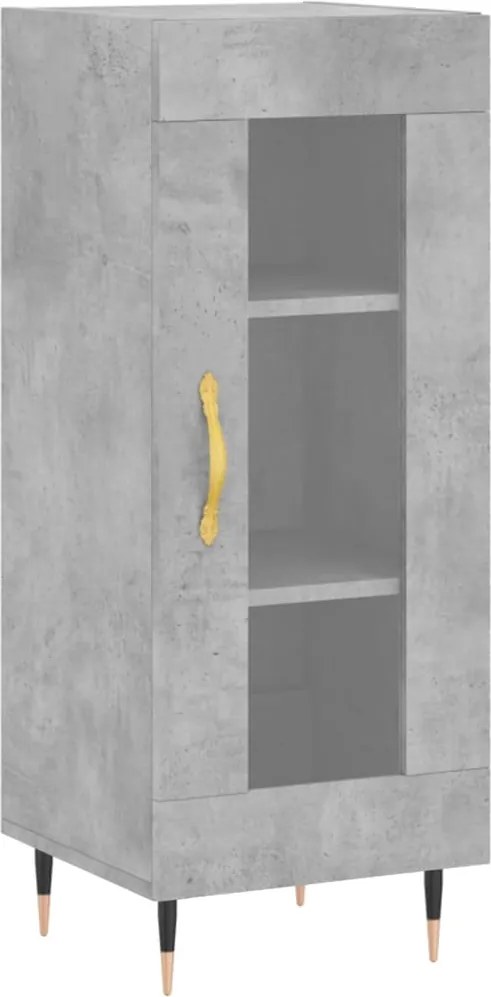 vidaXL betonszürke szerelt fa tálalószekrény 34,5 x 34 x 90 cm