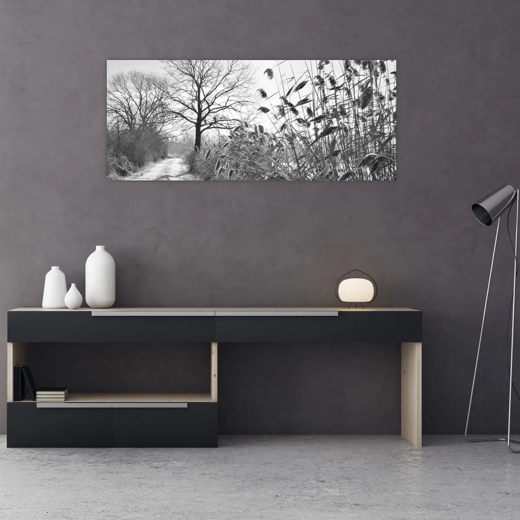 Kép - Mezők télen (120x50 cm)