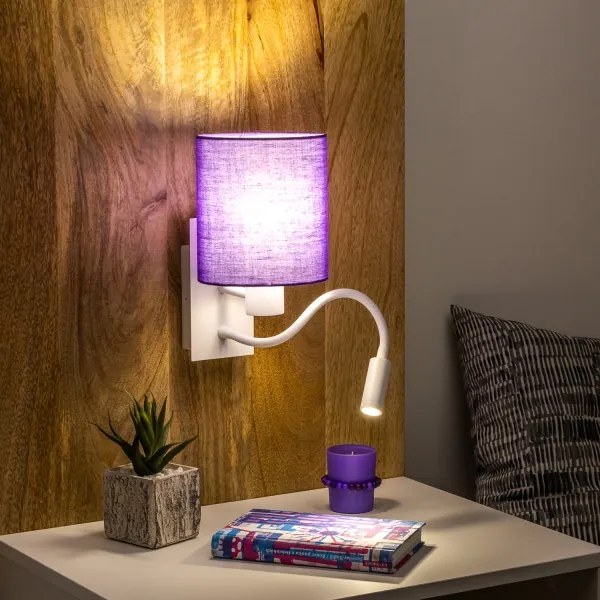 Brilagi - LED Fali lámpa NUBILA 1xE27/25W/230V + LED/3W fehér/lila