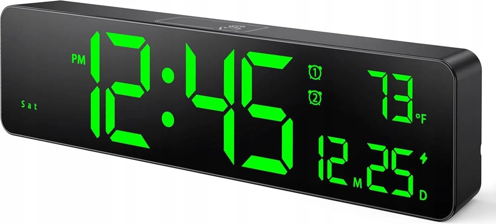 Digitális Led Óra Nagy Jól Olvasható Kijelző Ébresztőóra Hőmérséklet Riasztás Dátum