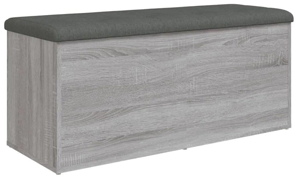 szürke sonoma színű szerelt fa tárolópad 102 x 42 x 45 cm