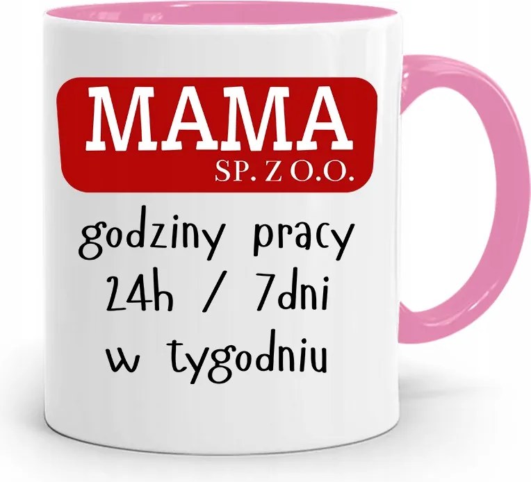 Rózsaszín Bögre Ajándék Anyukáknak Kft. fényképes nyomattal