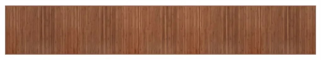 négyszögletű barna bambusz szőnyeg 80 x 1000 cm
