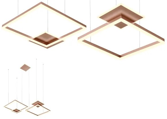 Redo 01-2616 - Dimmelhető LED csillár kábelen SIGUA LED/137W/230V CRI 90 barna