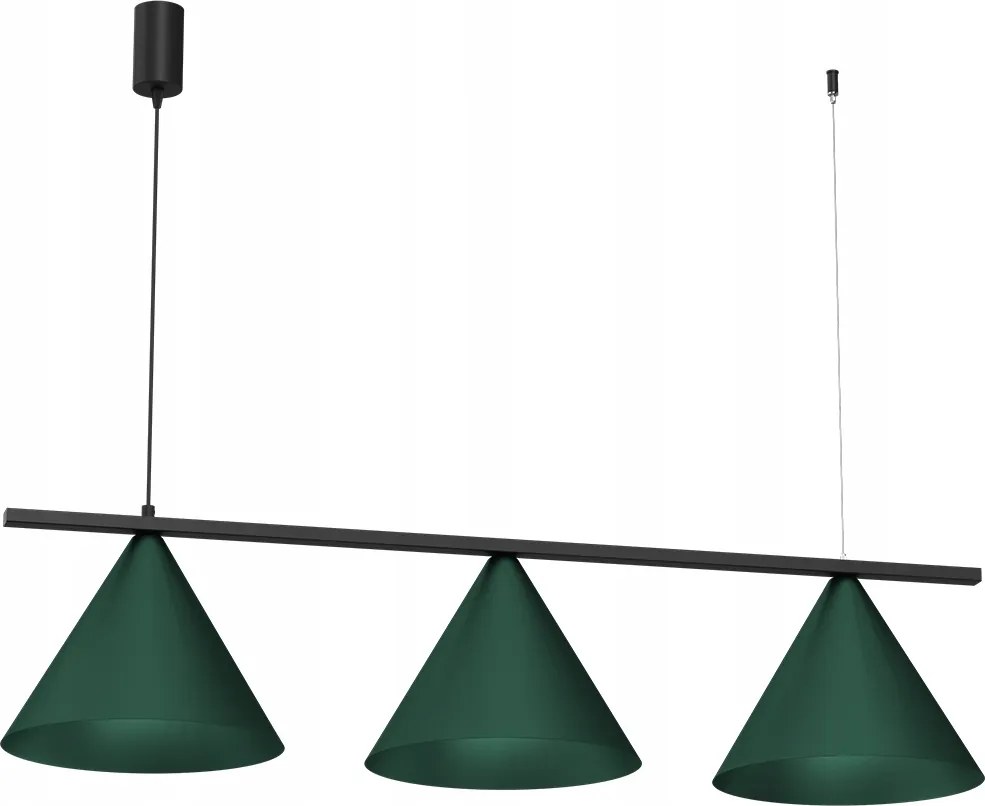 Függőlámpa Capital Black Green 3XGX53