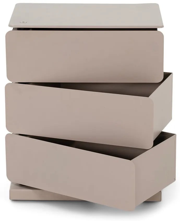 Szürke-bézs fém komód 37x54,5 cm Joey – Spinder Design