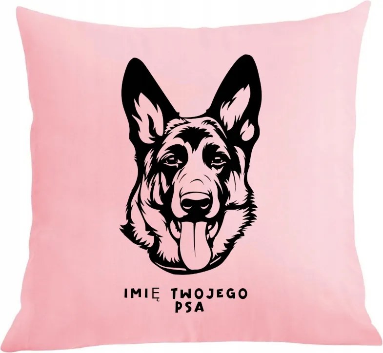 Párna párnahuzat nyomott mintás Német juhászkutya+Név