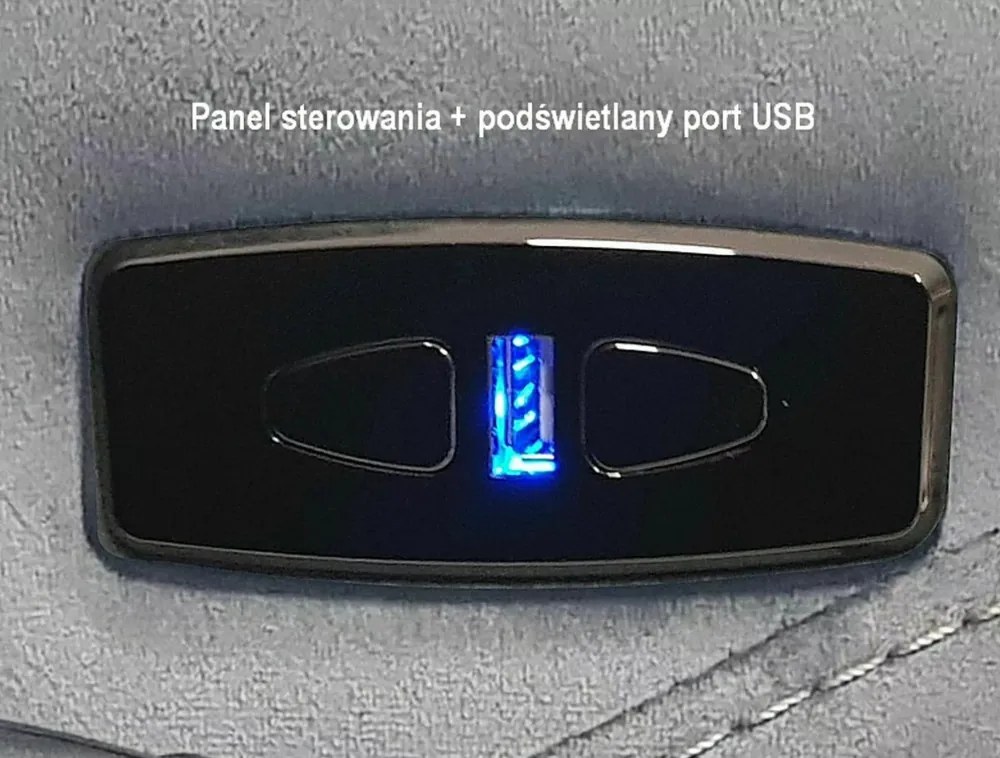 Neptun M dönthető bársony masszázsfotel kék