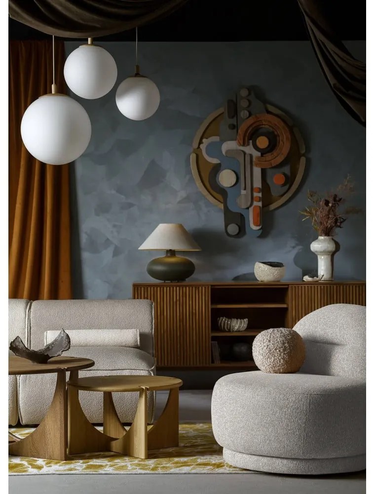 Világosszürke fotel Ovo – Miuform