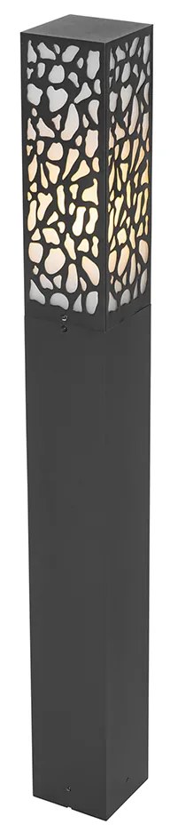 Modern kültéri oszlop lámpa fekete 90 cm IP44 - Nicole