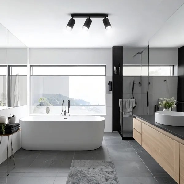 Brilagi - Fürdőszobai spotlámpa SELE 3xGU10/30W/230V IP44 fekete