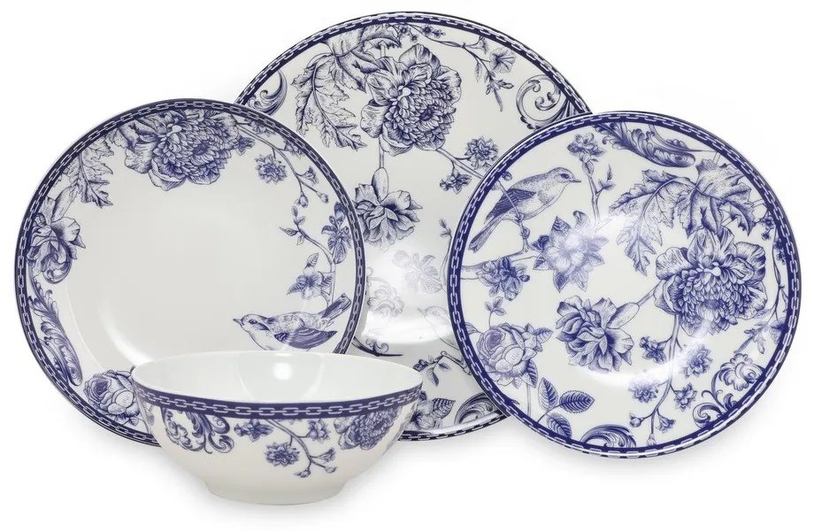 Porcelán hatszemélyes étkészlet 24 db-os Flowers – Kütahya Porselen