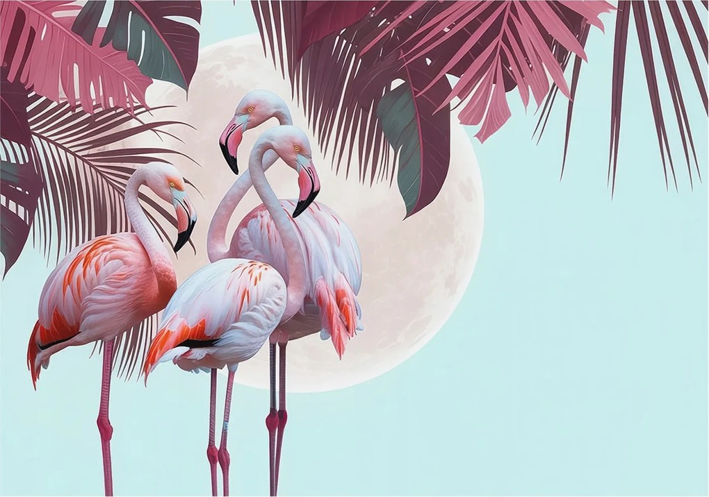 Fali fotótapéta előszoba konyhába Egzotikus madarak 312x219 Ragasztó