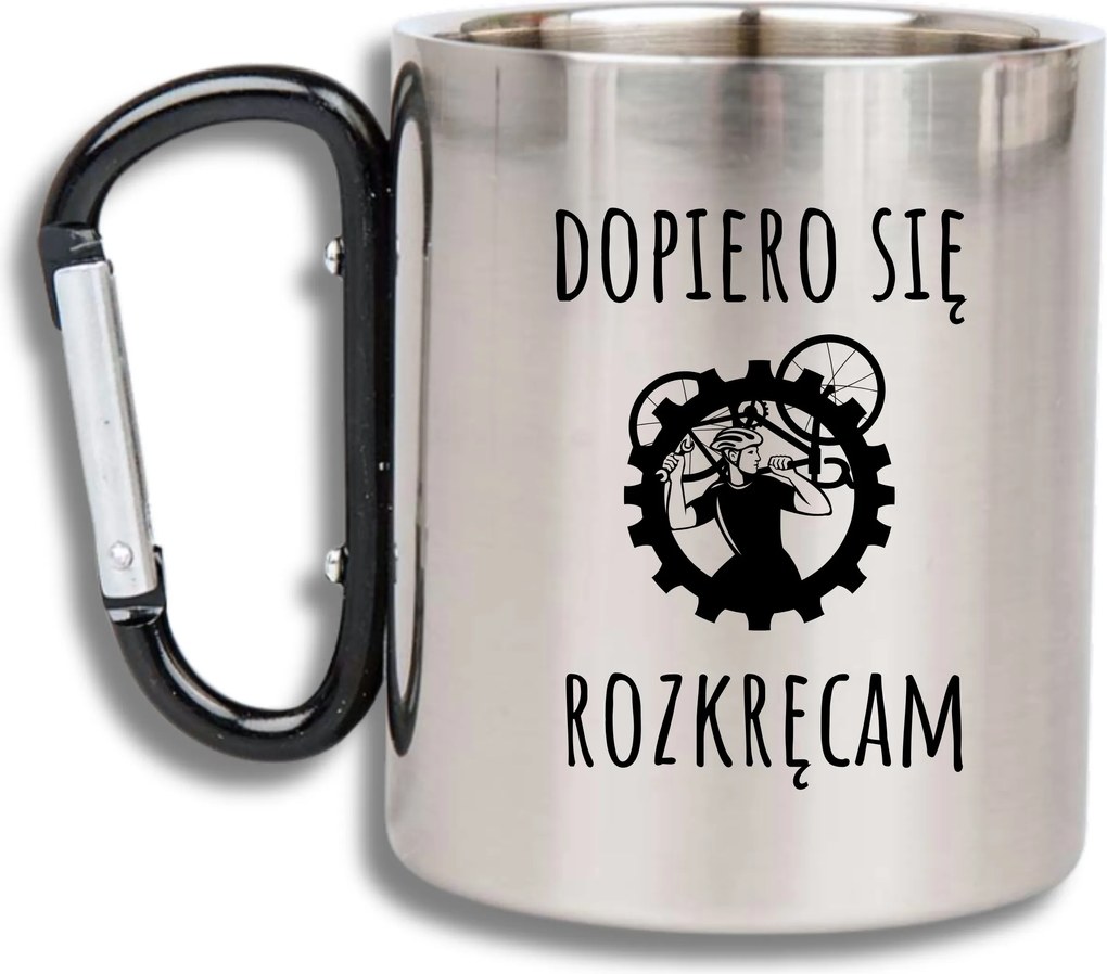 Bögre Acél Fül Karabiner Kerékpáros Vicces Még Csak Most Kezdek