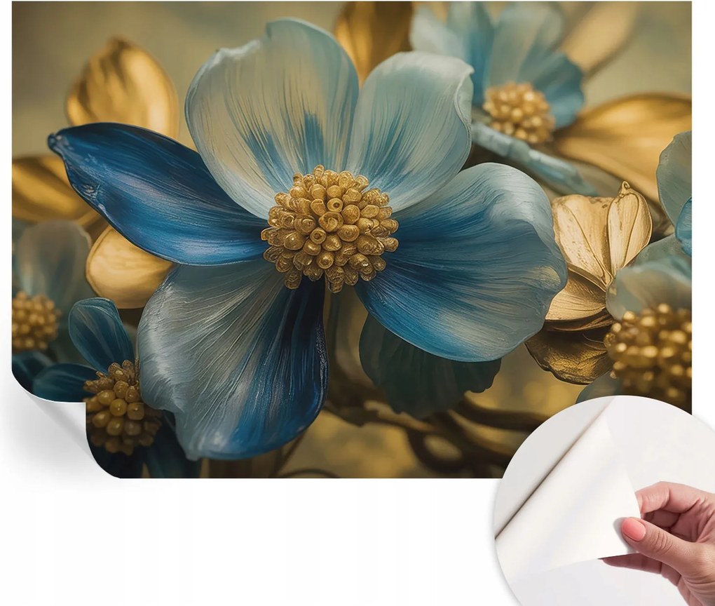 Öntapadós tapéta 3D fali furnér Virágos kompozíció 312x219 cm