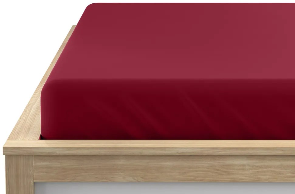 Jersey vörös lepedő EXCLUSIVE 90x200 cm