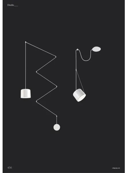 Redo 01-1821 - Csillár zsinóron DODO 1xE27/15W/230V pók fehér