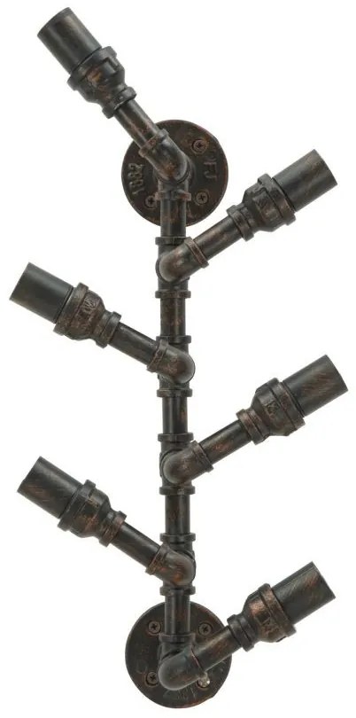 Fali kulacstartó manhattan 6 férőhelyes 27x15x55cm