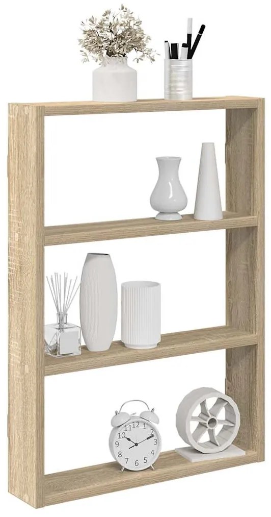 sonoma tölgy színű szerelt fa fali polc 43 x 9 x 60 cm