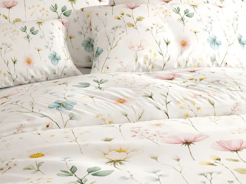 Pamut ágynemű PETALUNE POLY krémszínű Ágyneműhuzat mérete: 70 x 90 cm | 140 x 220 cm