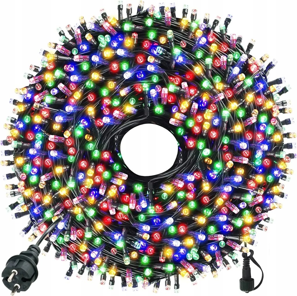 Karácsonyfa Fényfüzér 500 Led 38 Méter Kültéri Többszínű Flash