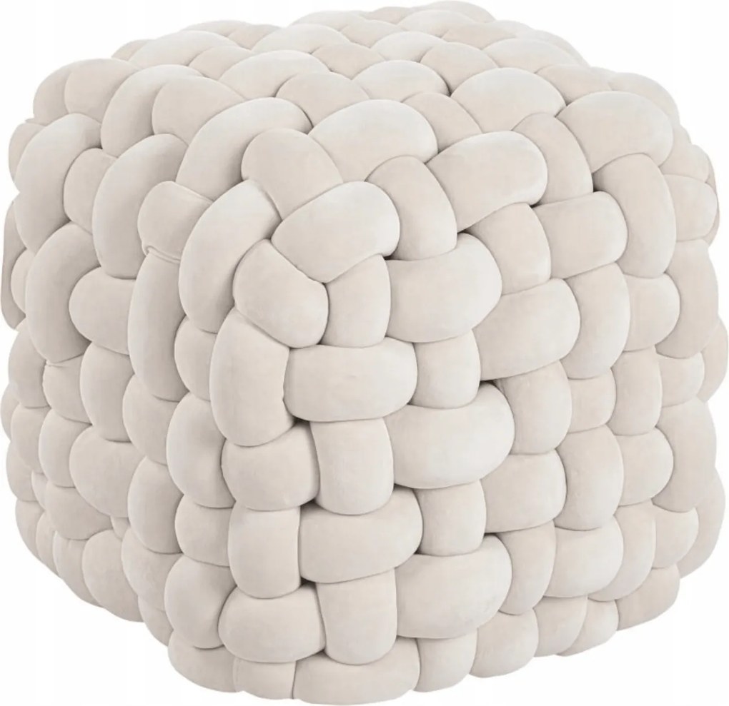 Modern fonott puff bézs világos lábtartó Faris nappali ülés