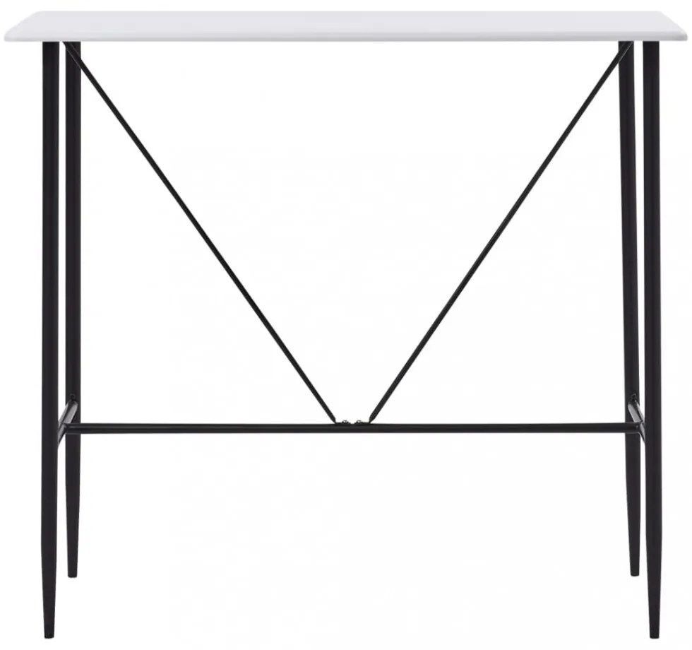 fehér MDF bárasztal 120 x 60 x 110 cm