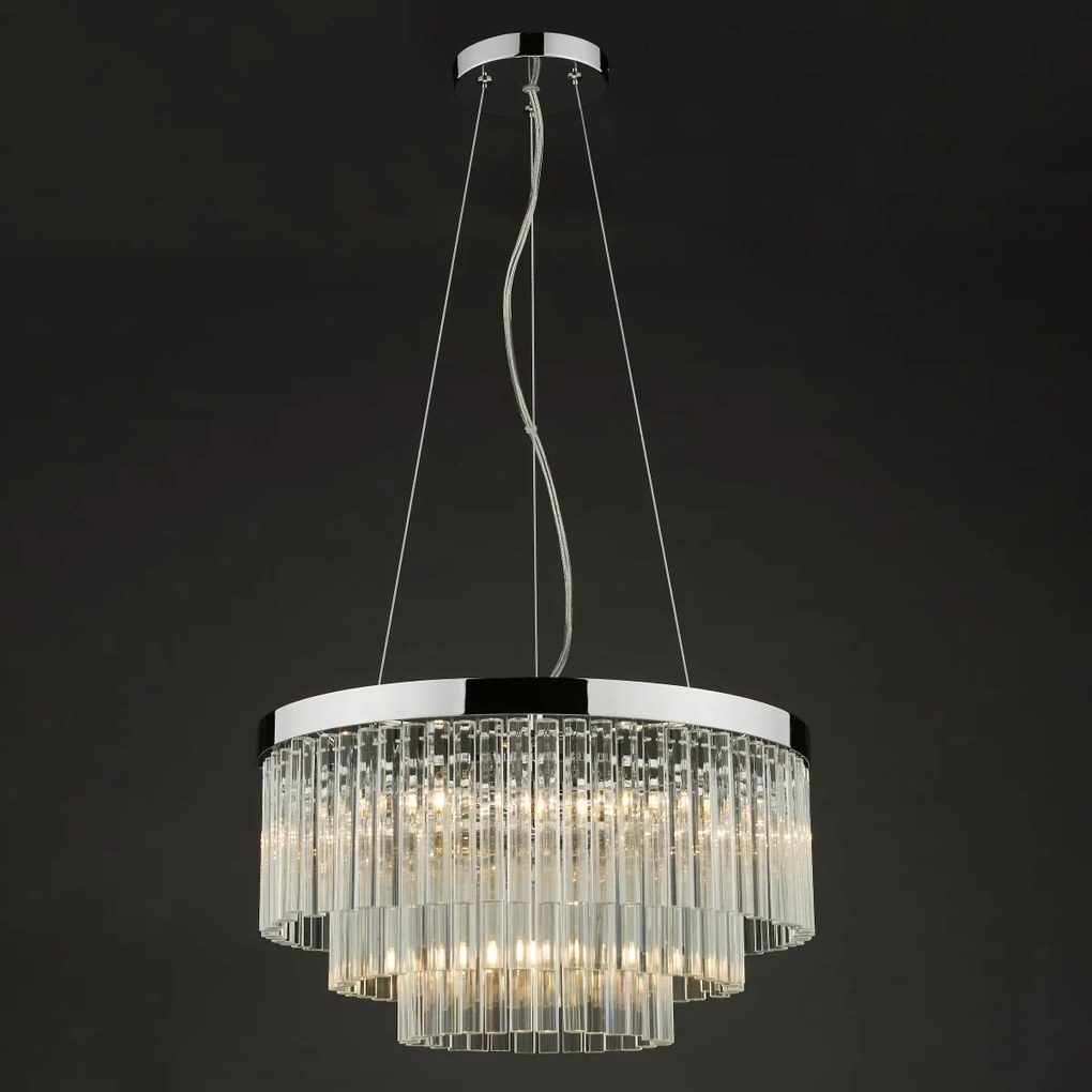 Dar Lighting glamour modern függeszték giovana króm átlátszó dargio0508
