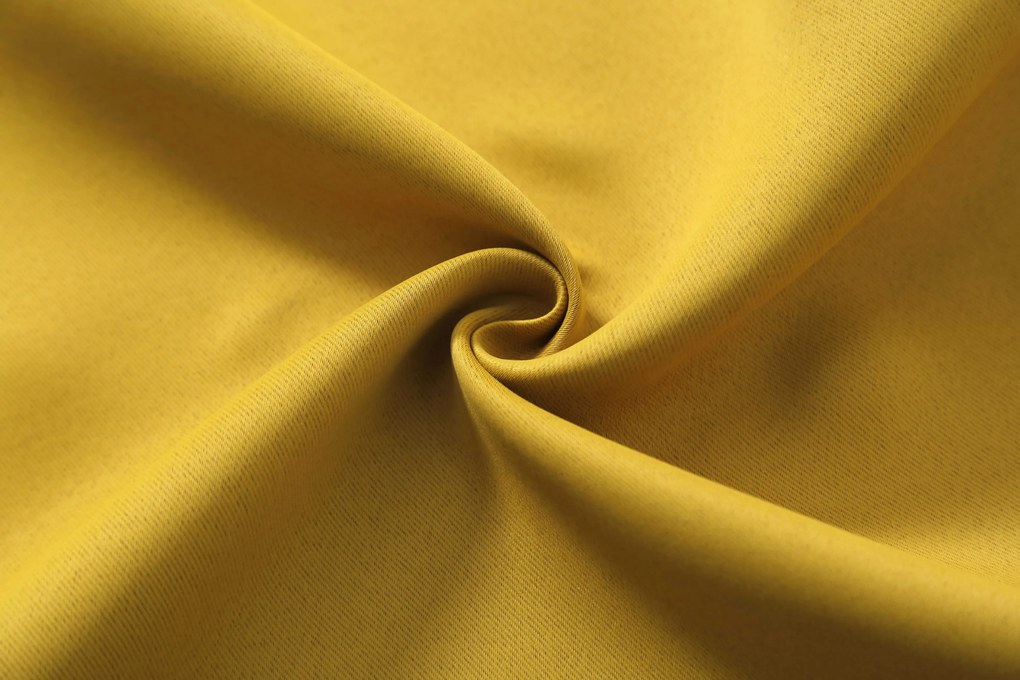 Sárga OXFORD függöny 140x250 cm Felfüggesztés: Fém gyűrűk