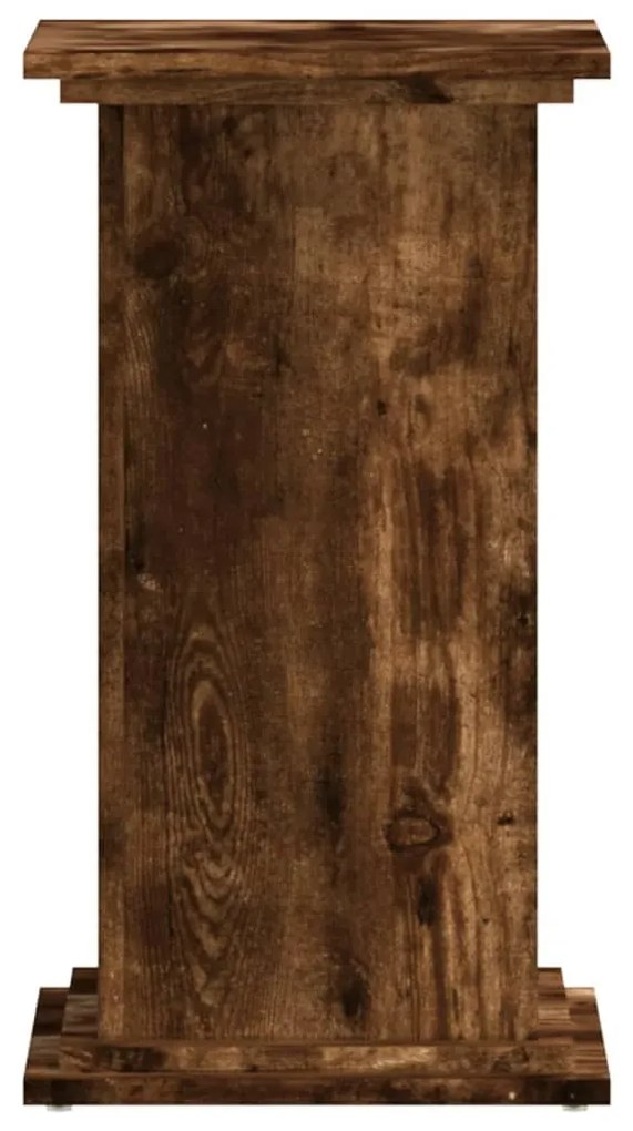 füstös tölgy színű szerelt fa növényállvány 33 x 33 x 60 cm
