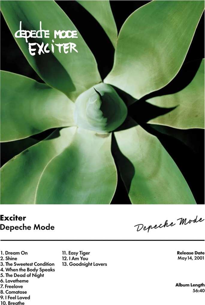 Poszter Depeche Mode Exciter CD Vinyl Cover A3 borító