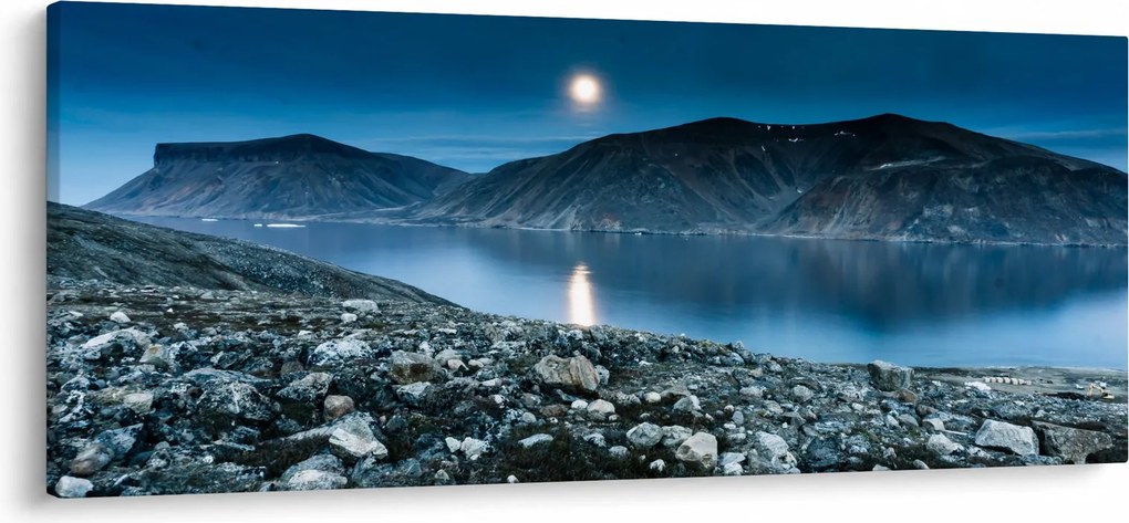 Egy éjszakai táj képe, Izland (120x50 cm)