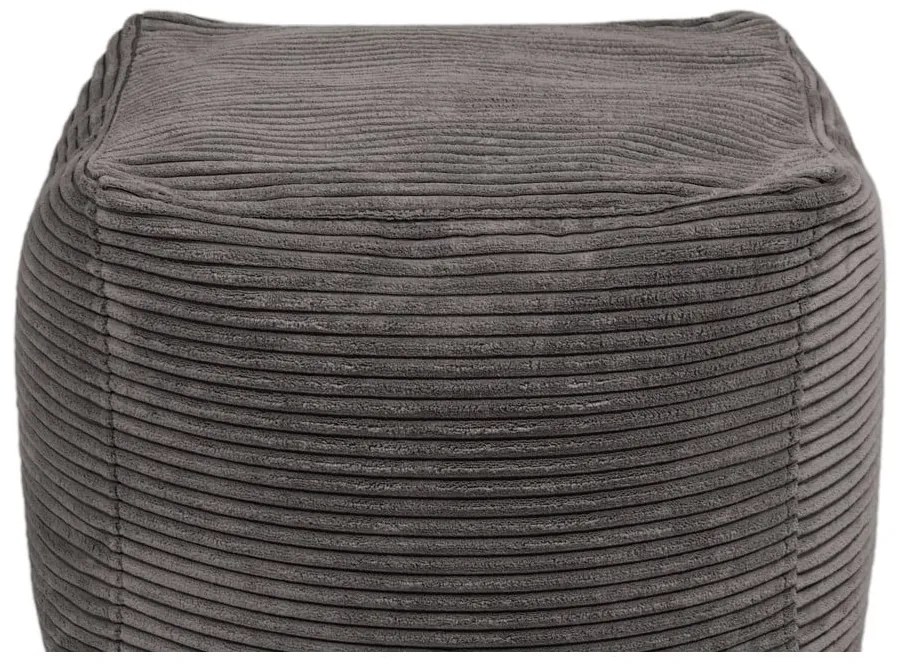 Világosszürke kordbársony babzsákfotel Up! MooG – SLOWDOWN