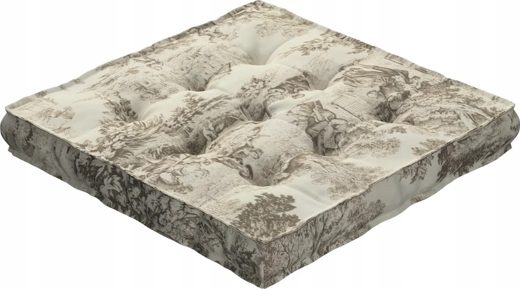 Dekoria Székpárna Kuba ekrü háttér, bézs figurák