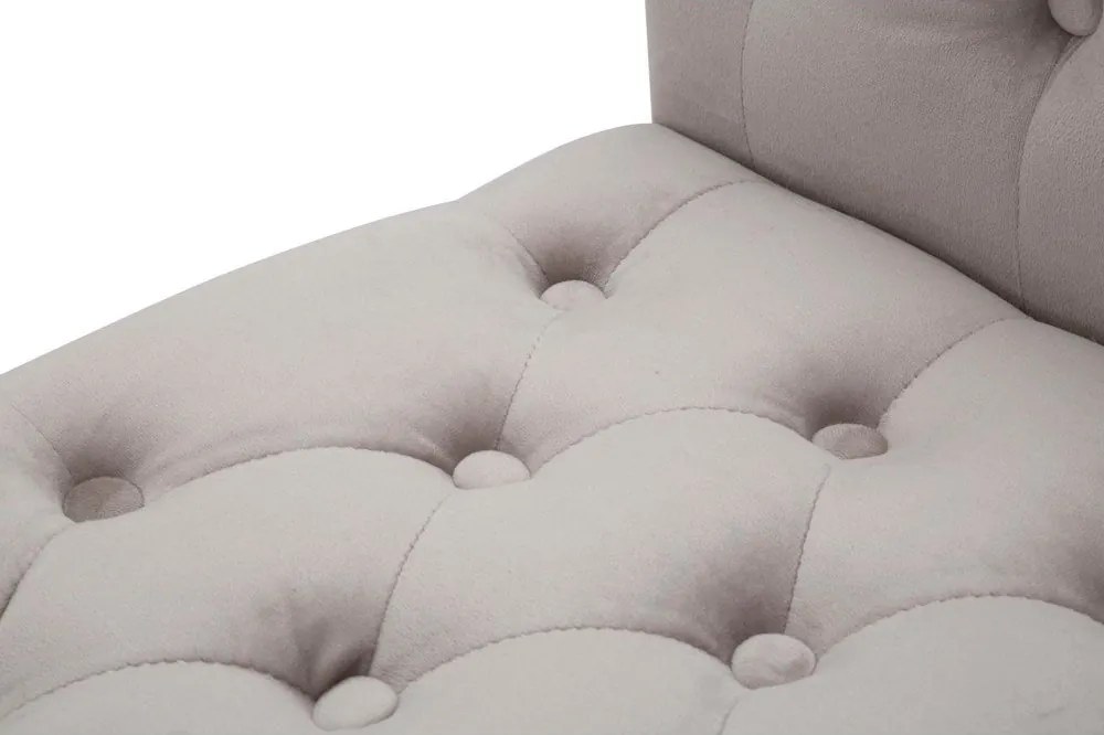 Szürkésbarna bársony pad Paris – Mauro Ferretti