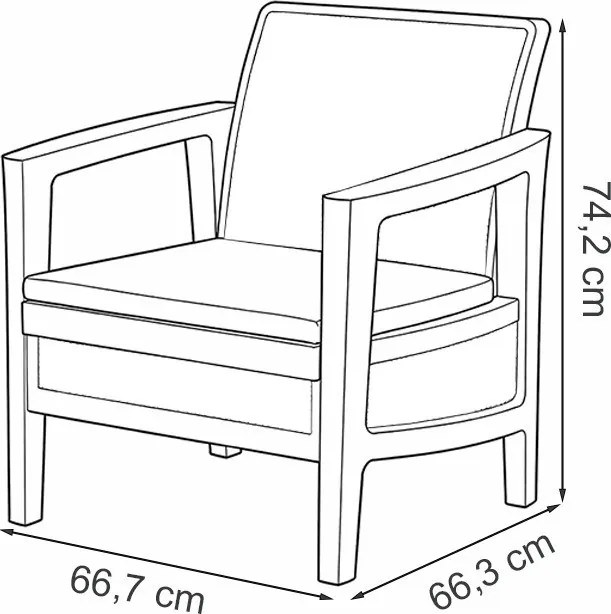 Atlas linea műanyag Balcony kerti bútor ülőgarnitúra