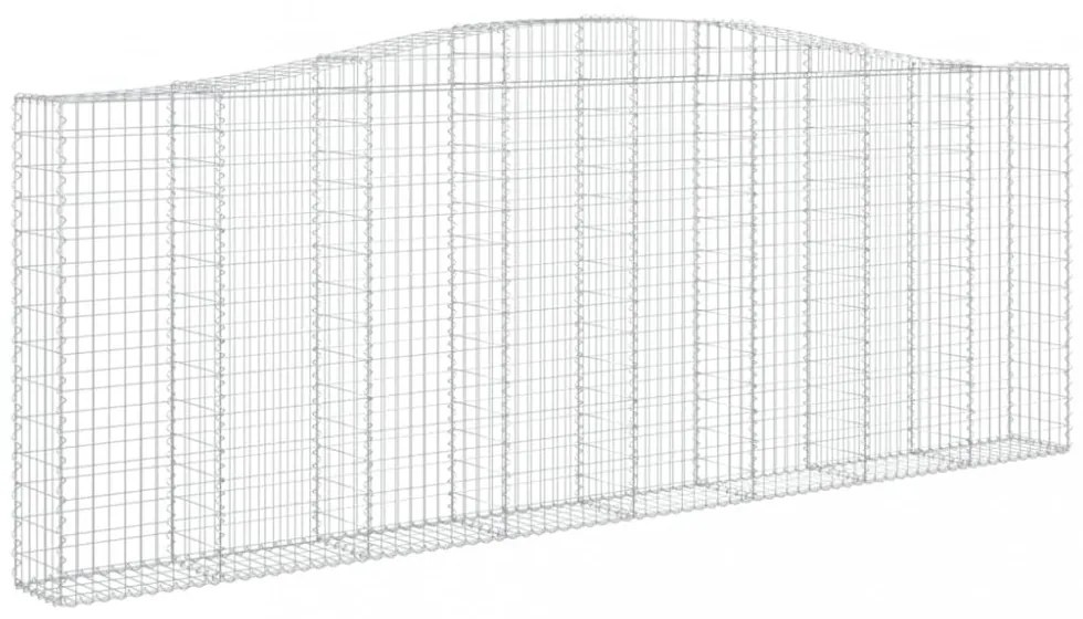 8 db íves horganyzott vas gabion kosár 400x30x140/160 cm