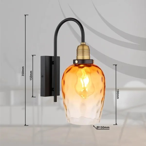 Globo 15786W - Fali lámpa SALVY 1xE27/60W/230V narancs